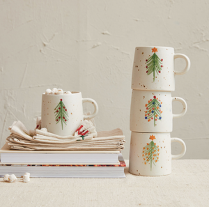 Christmas Tree with Yellow Ornaments Mug