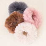 Faux Fur Scrunchie Set