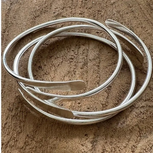 Silver Coil Bangle