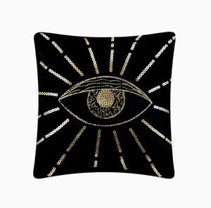 Eye Embroidered Pillow