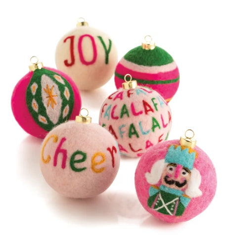 Cheer Felt Ornaments