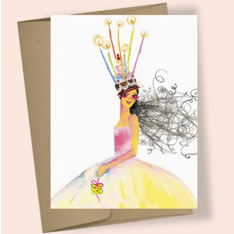 Queen Watercolor Birthday Card