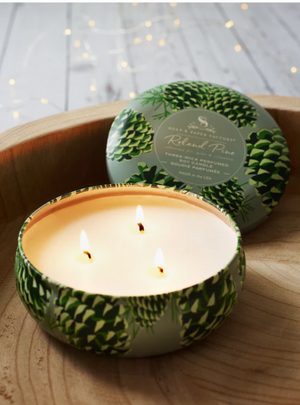 Roland Pine X-Large Three-Wick Tin Soy Candle