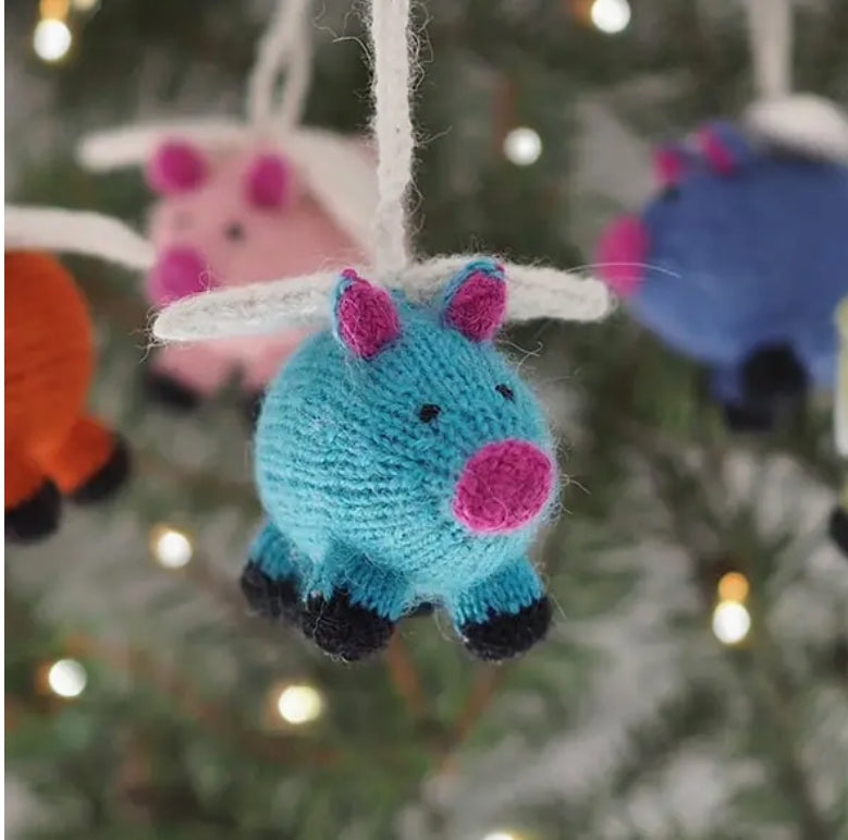 Flying Pig Ornament Assorted