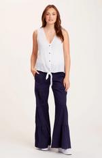 Terraced Wide Pant Navy