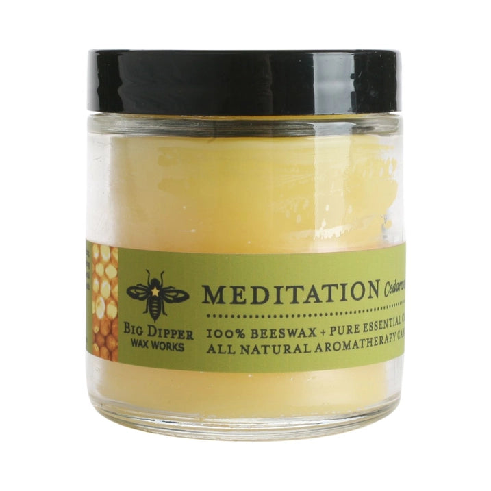 Meditation Beeswax Apothecary Glass Candle