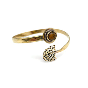 Tiger's Eye Tree Cuff Bracelet