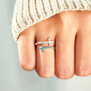 Double Cross Stacking Ring