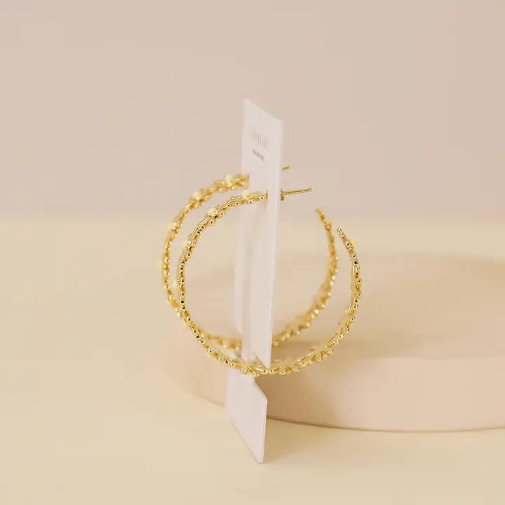 Daisy Hoop Earrings