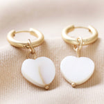 Pearl Heart Dangle Earrings