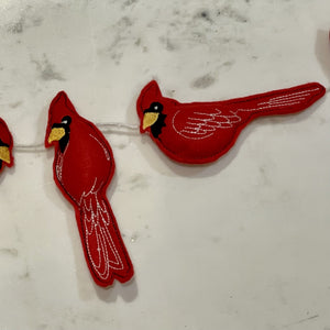 Fabric Felt Cardinal Garland