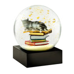 Cat on Books Snow Globe