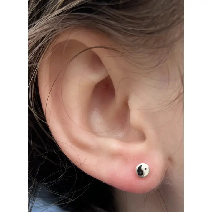 Yin Yang Stud Earring