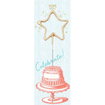 12" Gold Star Sparkler Wand Card