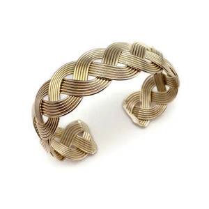 Gold Braid Cuff Bracelet