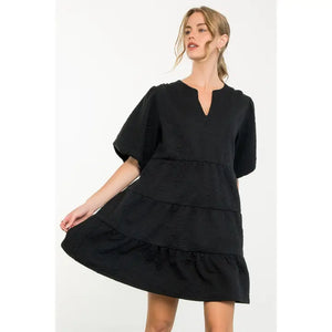 Black Puff Sleeve Dress