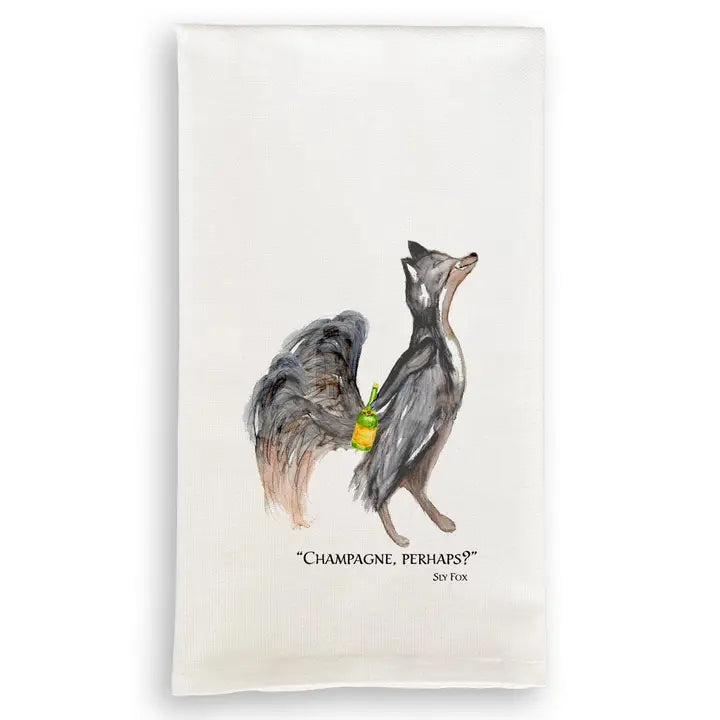 Sly Fox Champagne Kitchen Towel