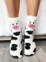 Cow Fuzzy Socks