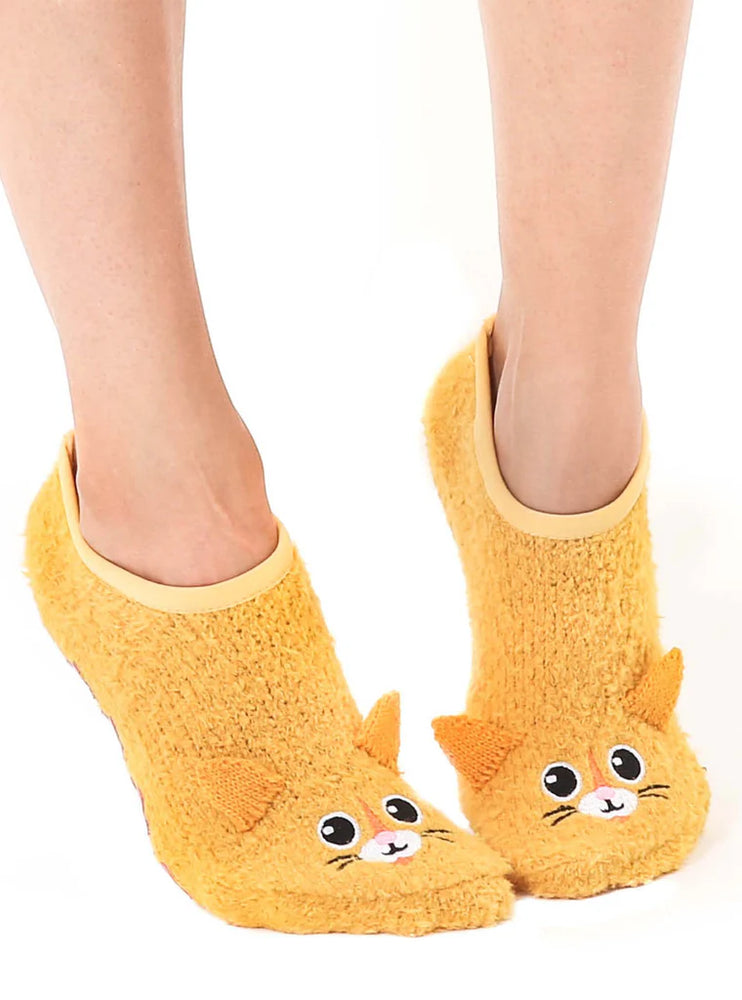 Tan Kitty Fuzzy Socks