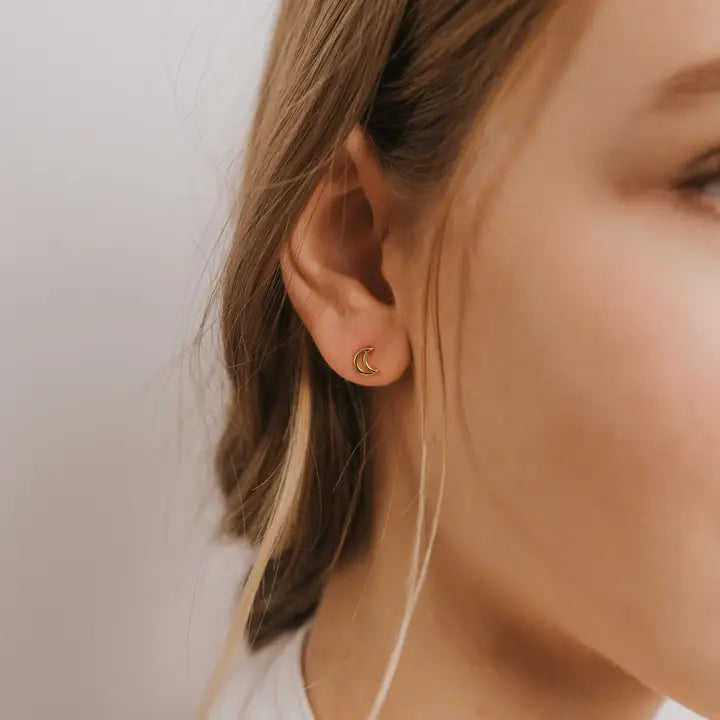 Minimalist Moon Earrings