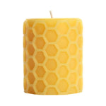 Honeycomb Beeswax Pillar Candle 3x3.5"H