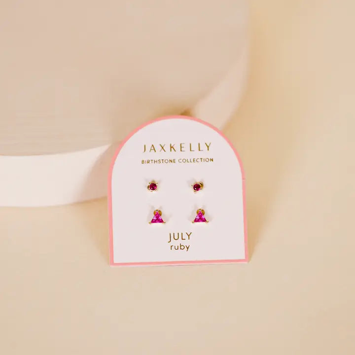 Birthstone Stud Earrings