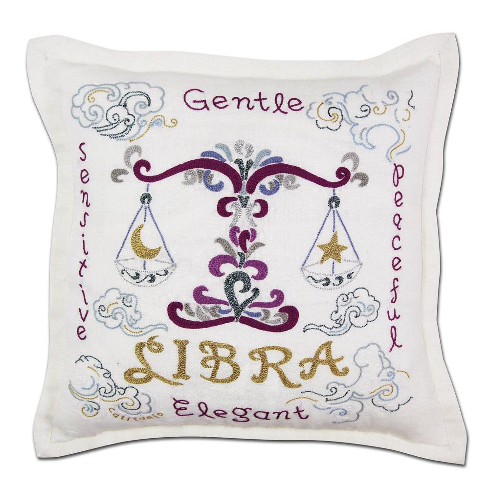 Hand-Embroidered Zodiac Pillow