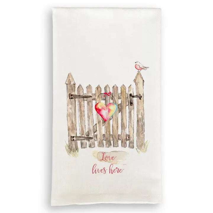 Love Lives Here Kitchen Towel