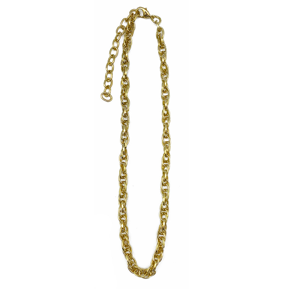 Gold Twist Chain Necklace