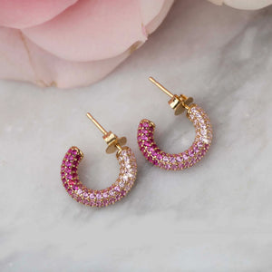 Pink Ombre Dazzle Hoops