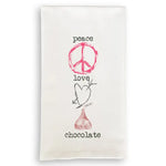 Peace Love Chocolate Kitchen Towel