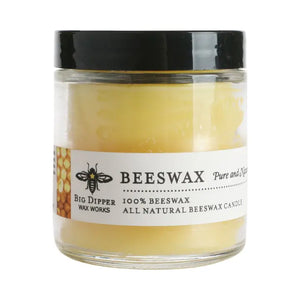 Pure Beeswax Apothecary Glass Candle