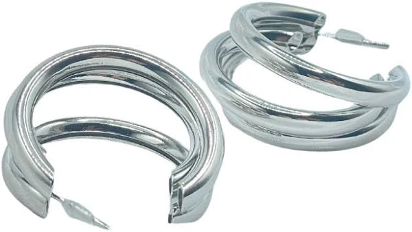 Silver Triple Hoop