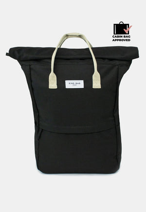 Pebble Black Large Hackney Backpack