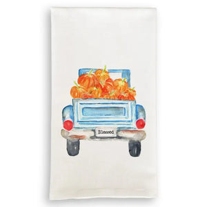 Truck with Pumpkins Kitchen Towel