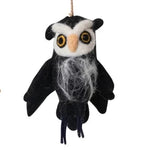 Black Felt Owl Ornament