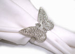 Set of 4 Brass Butterfly Napkin Rings