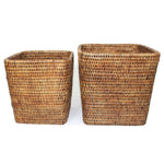 Planter Basket Set of 2 Square - Antique Brown