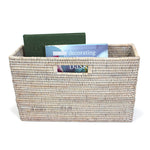 Magazine Slim Basket - White Wash