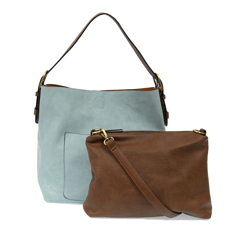 Classic Blue Sugar Hobo Coffee Vegan Leather Handbag