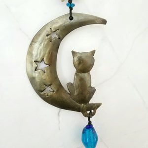 Cat's Moonlight Dreams Metal Chime