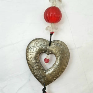 Double Hearts Metal Chime